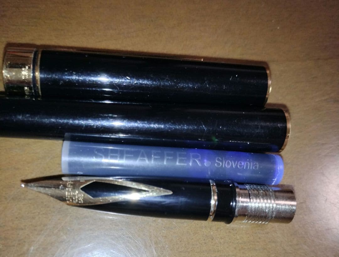 シェーファー USA 黒 万年筆 00485 ペン先K14刻印