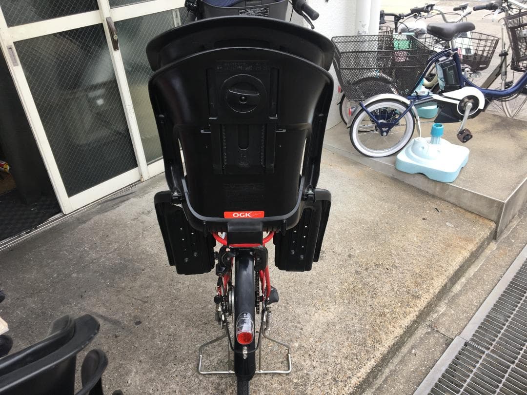 地域限定送料無料　ギュット　三人乗り　子供乗せ　16AH　赤　神戸市　電動自転車