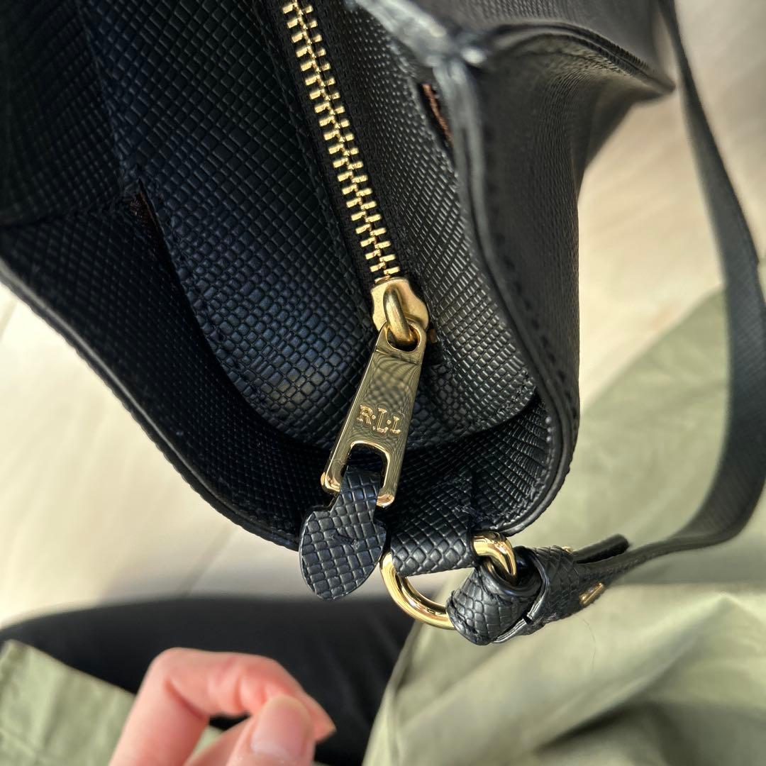 ローレンラルフローレン☆2ウェイレザーショルダーバッグ