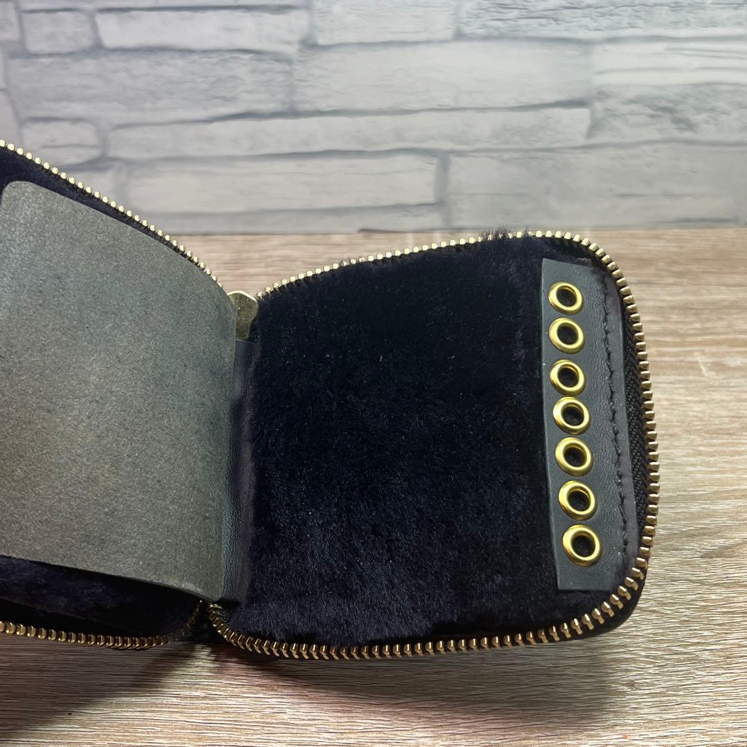 ミドルルアーワレット　本革レザー　手染めアンティークグリーン　ハンドメイド　渓流