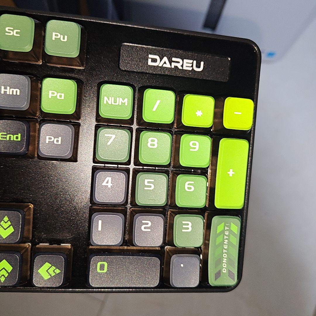 DAREU 緑 LK175 黒軸 RGB 単色 ゲーミングキーボード
