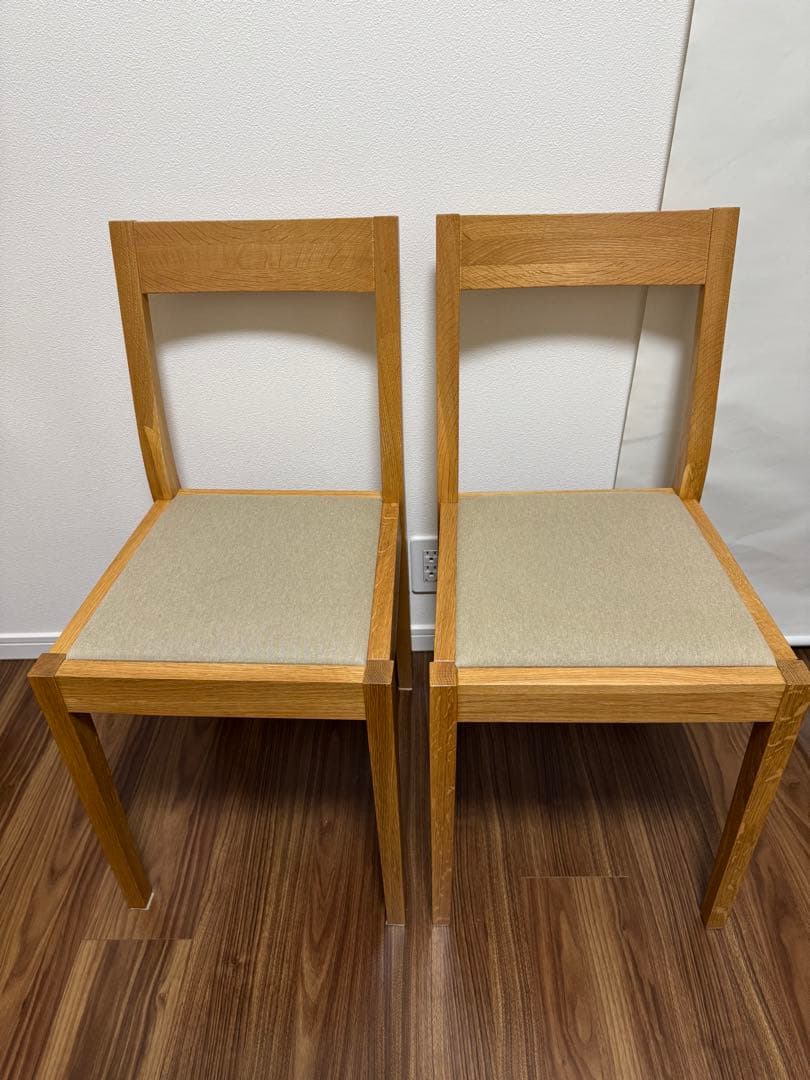 無印良品　ダイニングチェア2脚セット