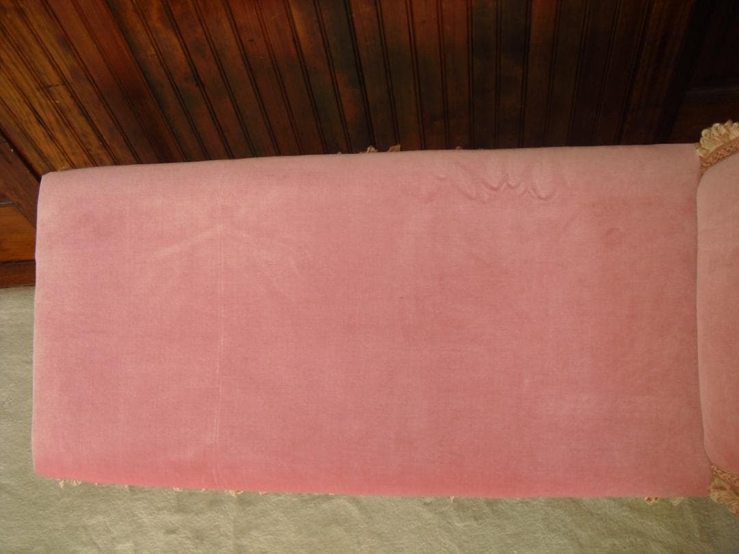 ロココ様式カウチソファ／猫脚スツール☆張替済 フランス製最高級トリミングブレード