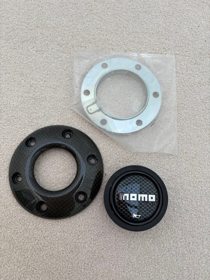 MOMO JET 32φブラックレザー ステアリング