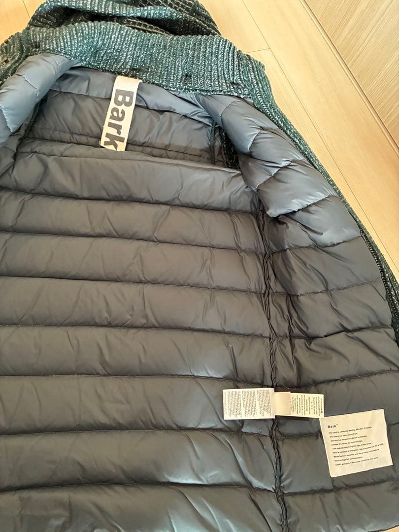 Bark ダークグリーン フード付きダッフルコート