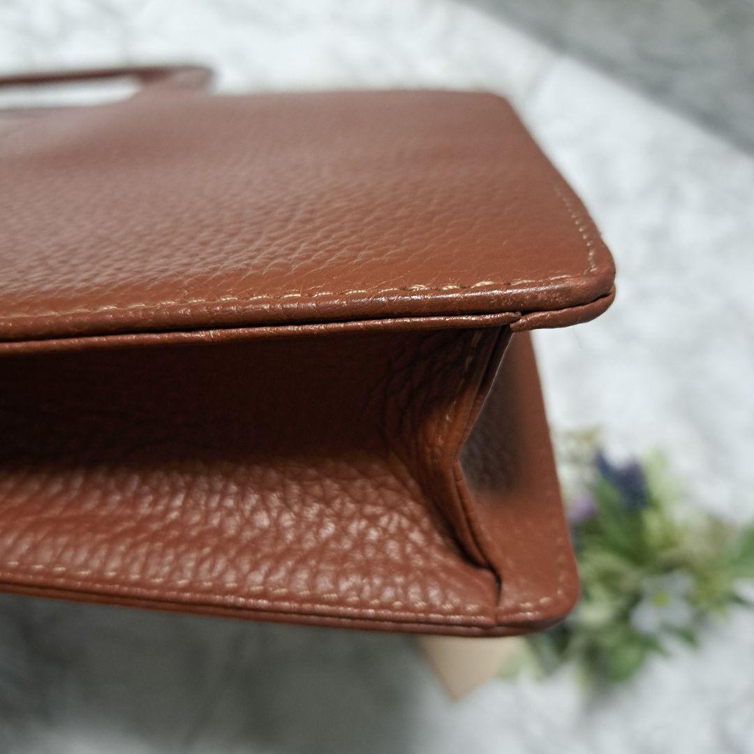 ✨️超美品✨️バーバリー　ビジネスバックノバチェック　オールレザー　ブラウン