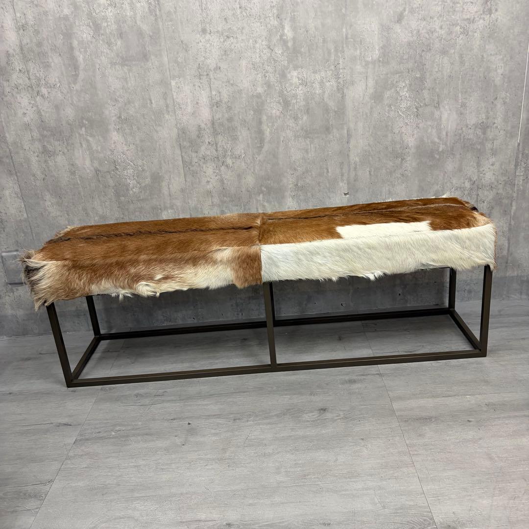 KARE ヤギ皮　カントリーライフ　ベンチ　毛皮