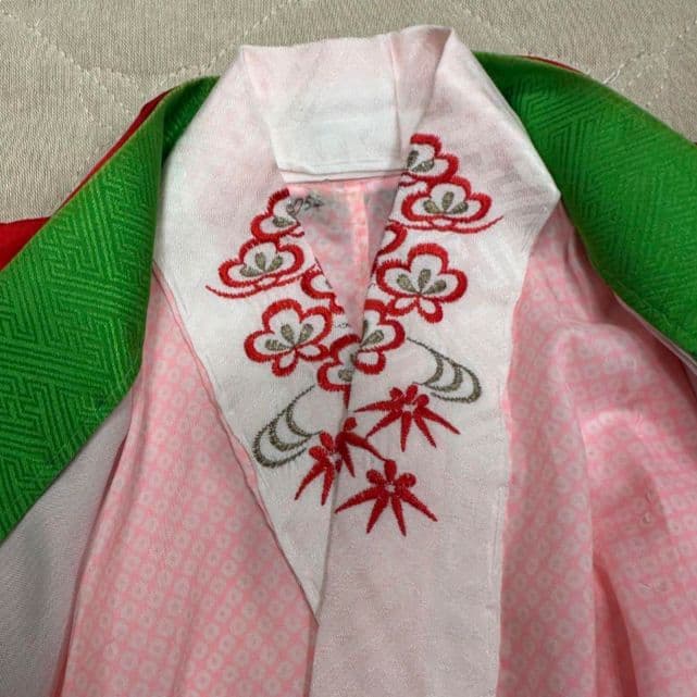 艶やか【七五三7歳～ハーフ成人式用】赤色振袖フルセット