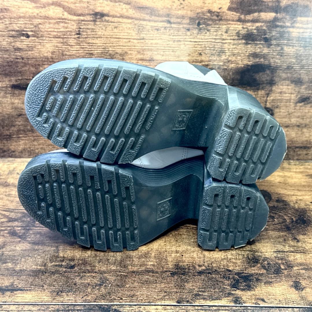 ☆即発 Dr.Martens ホワイトレザー チェルシーブーツ 厚底 サイドゴア