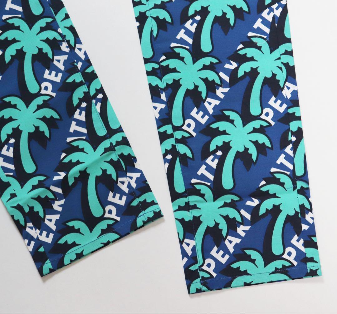 《パーリーゲイツ》新品 パームツリー総柄 ストレッチゴルフパンツ 1(W73)