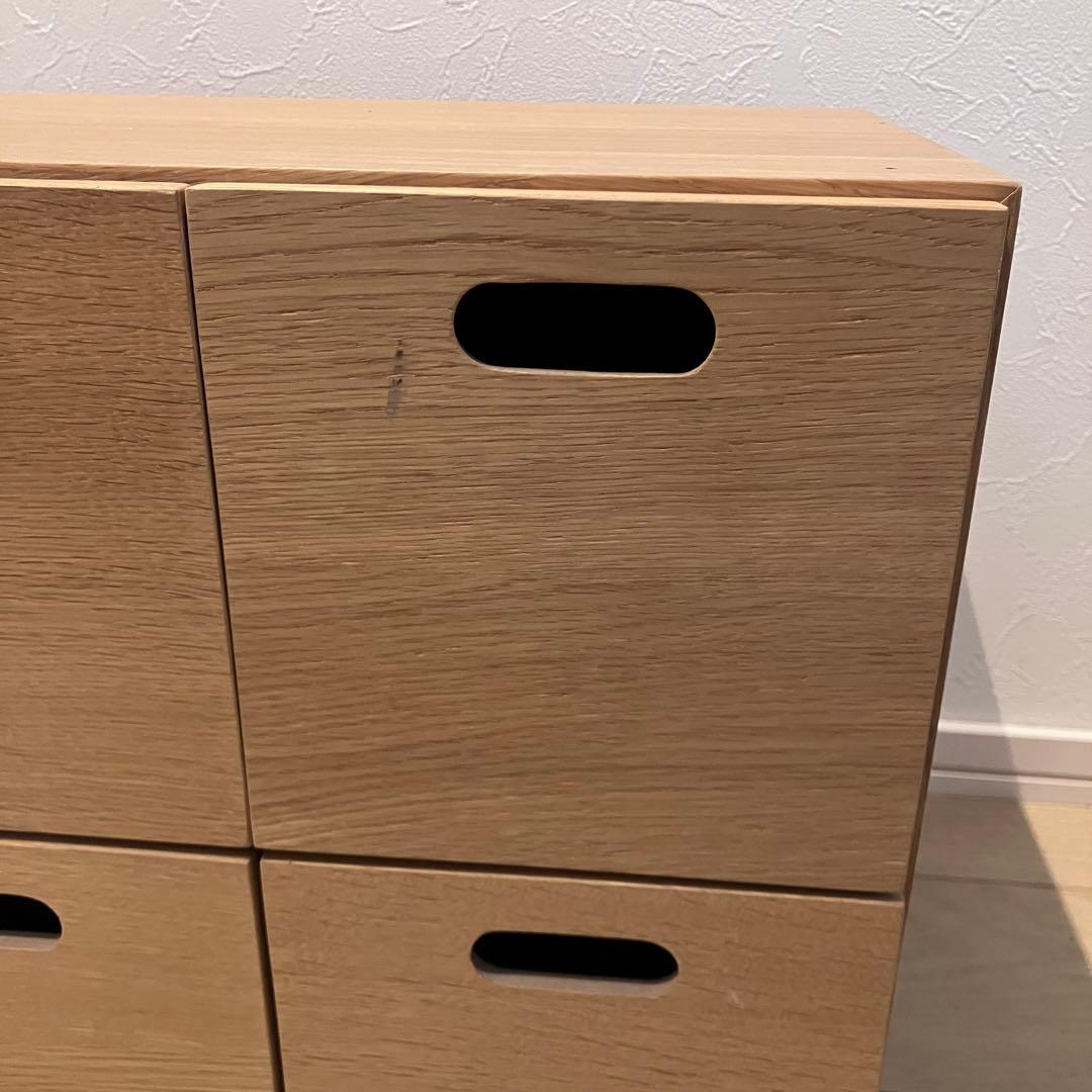 【MUJI 無印良品】 収納 2個セット スタッキングチェスト・引出し オーク