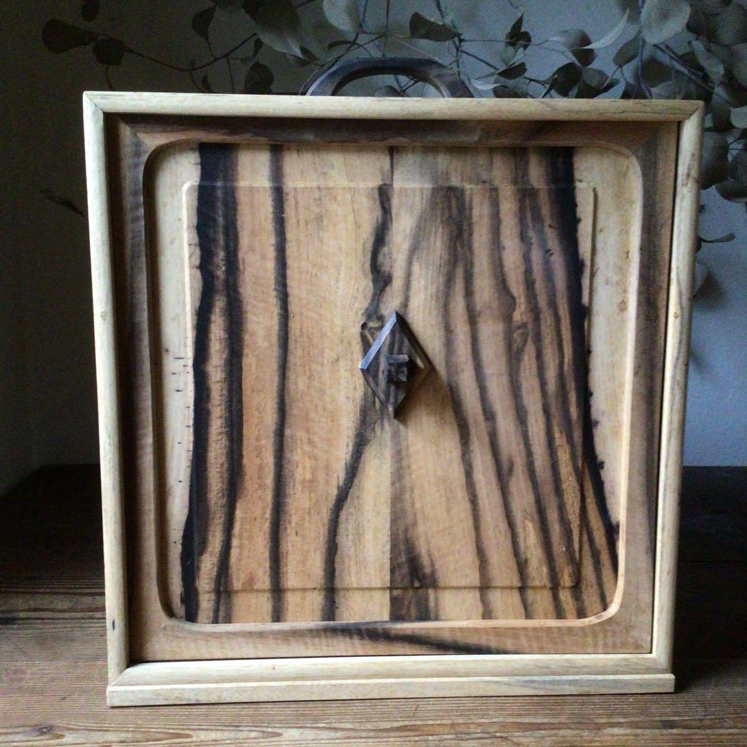 D*n様 No3724 黒柿無垢　茶箱　高さ38.5cm 茶道具　器局　茶箪笥