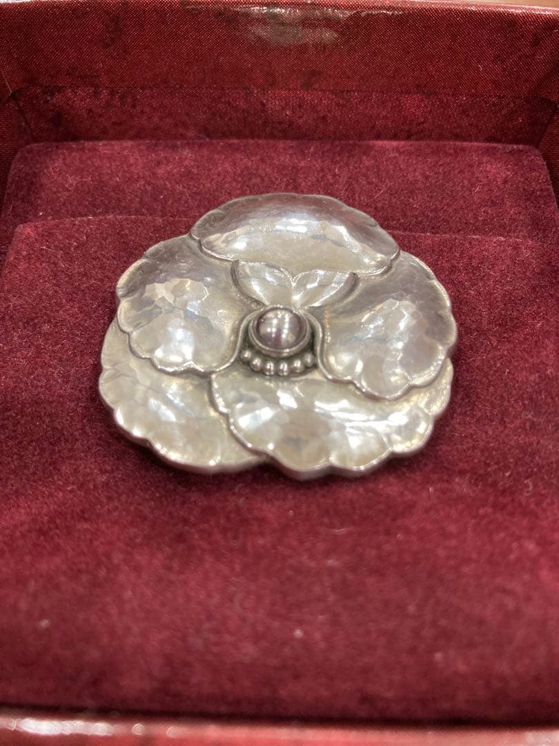 美品 ジョージジェンセン ブローチ フラワー 113 ヴィンテージ 925