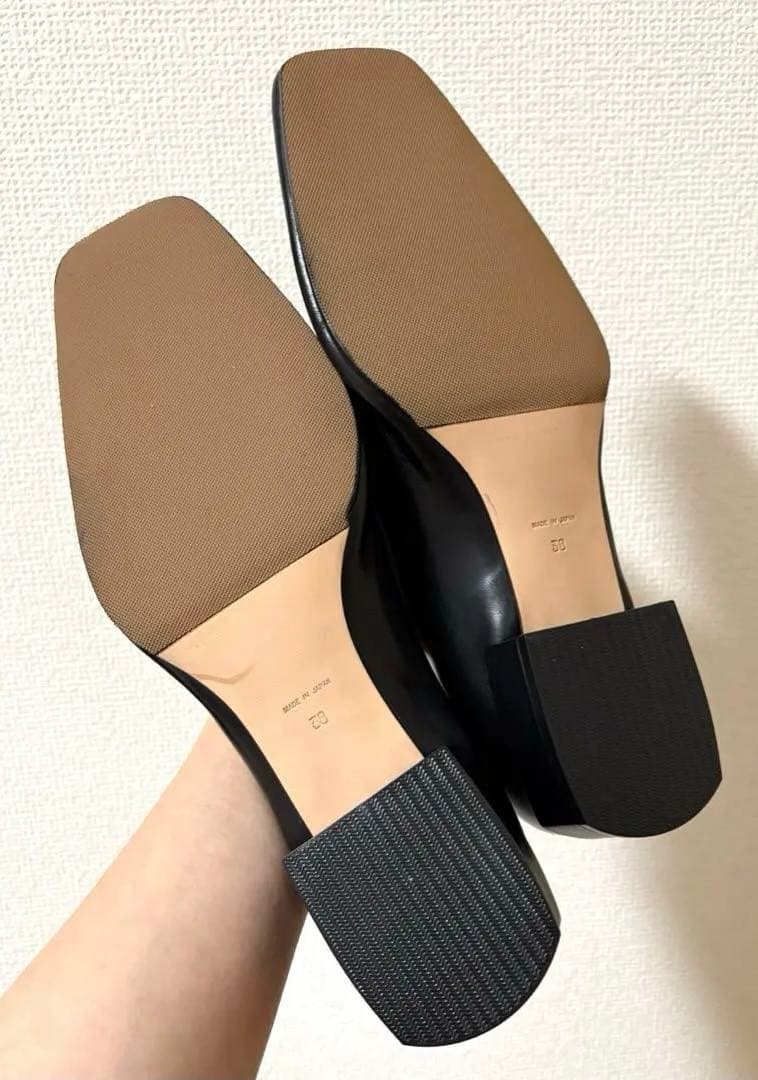 靴 CLANE / OUTSTITCH SQUARE FLAT SHOES