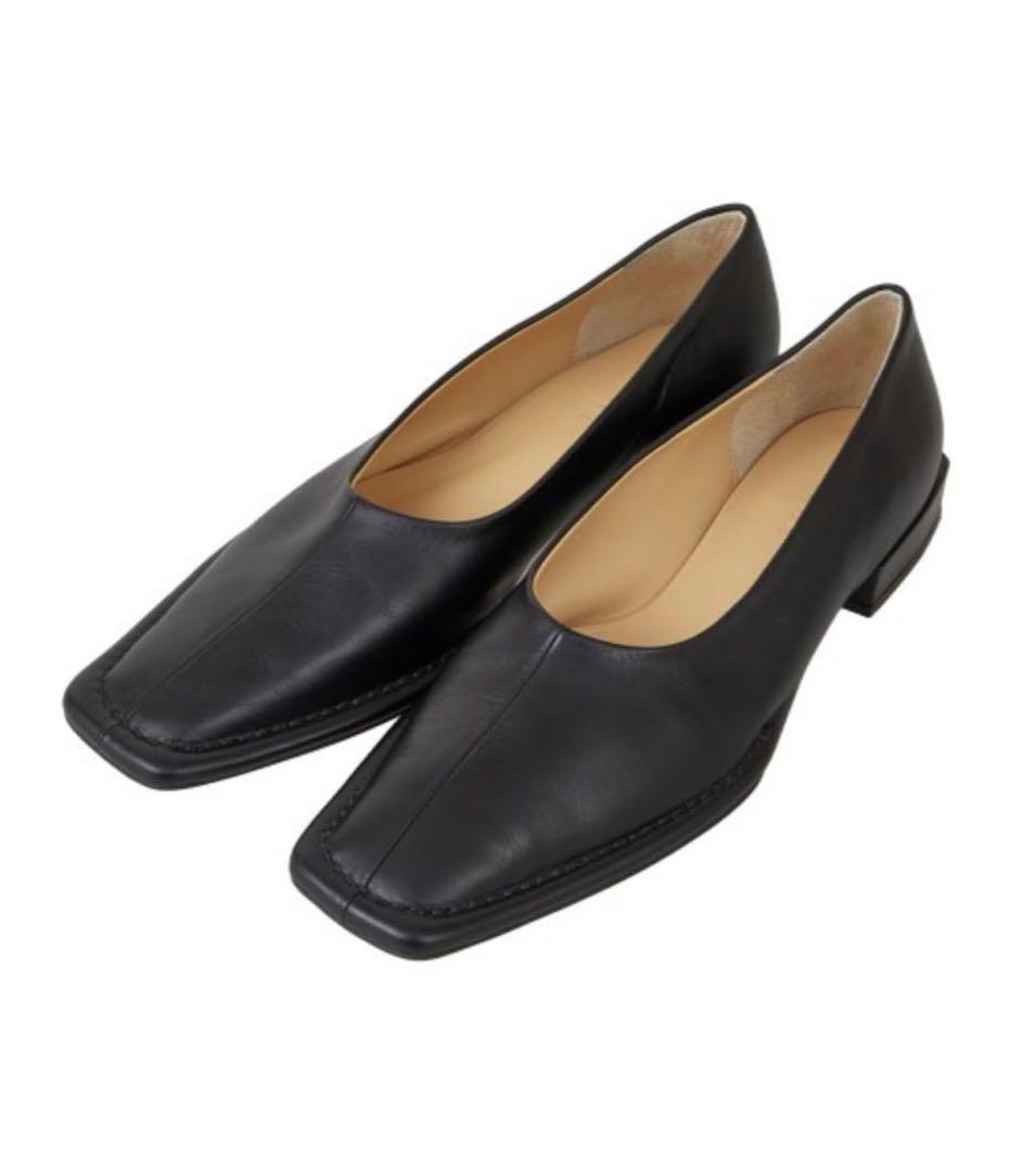 靴 CLANE / OUTSTITCH SQUARE FLAT SHOES