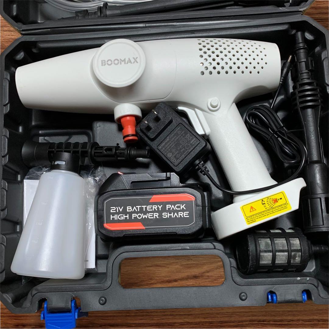 高圧洗浄機 コードレス BOOMAX 充電式 8MPa圧力 4000mAh
