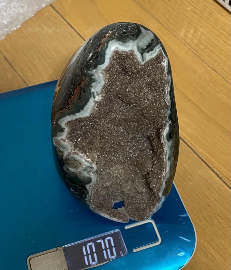 ドゥルージーアゲート シュガー瑪瑙 クリスタル チョコレート模様 約1キロ 幸運