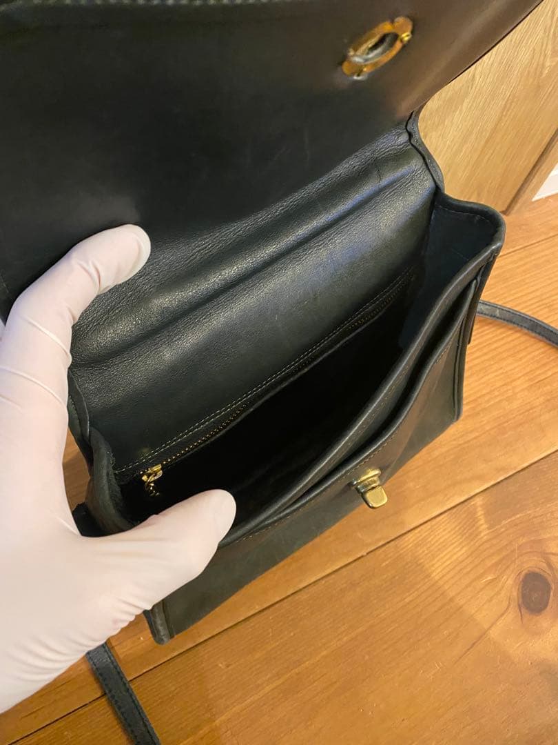 オールドコーチ Old COACH ダークグリーン ショルダー バッグ 80年代