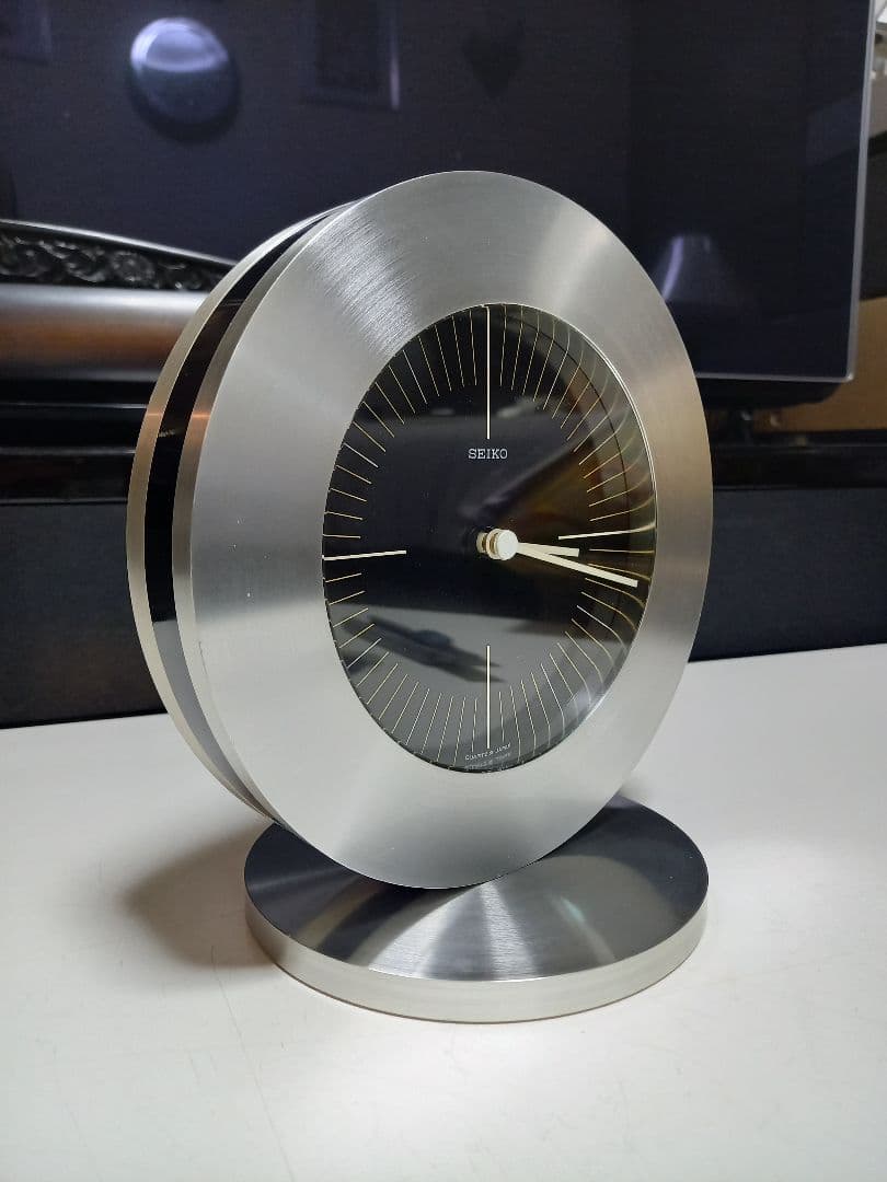 レア　1980's　セイコー　スペースエイジ　ソリッド　アルミニウム　クロック
