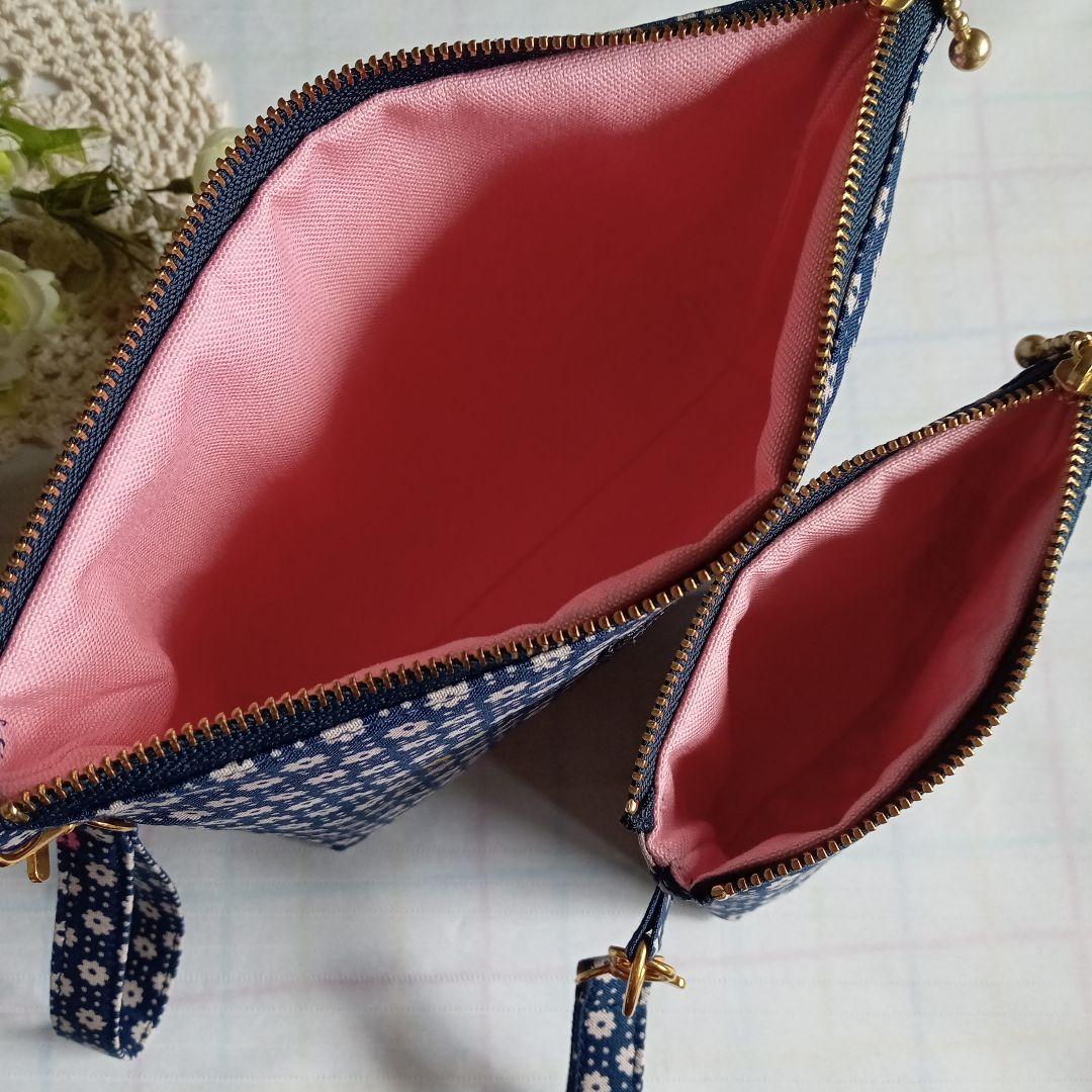 専用品　チューリップバッグ•三角マチファスナーポーチ•ポーチ2点　　ハンドメイド