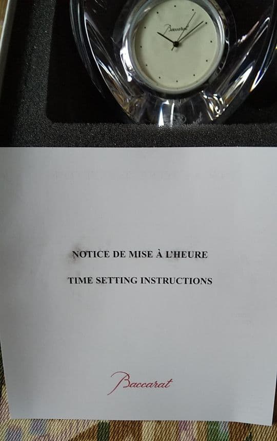 訳あり新品 Baccarat バカラ ハート 置時計 送料無料