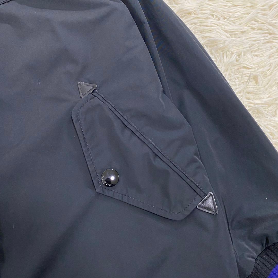 美品　コーチ　コート　中綿　ライナー　花柄　ウール　レザー　ブラック　35015