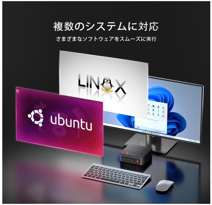 32GB 1TB ミニPC Ryzen 7 5700U BOSGAME P4