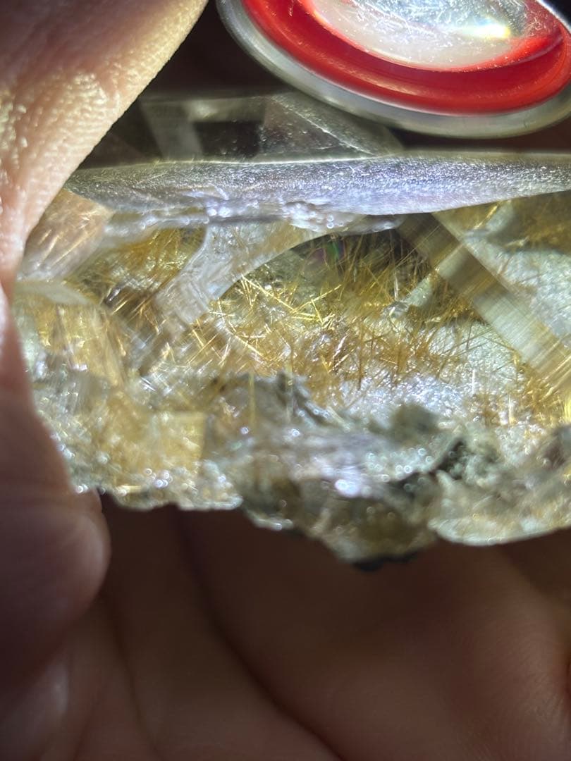 希少　マニハール水晶 ルチル共生 レコードキーパー多数　虹