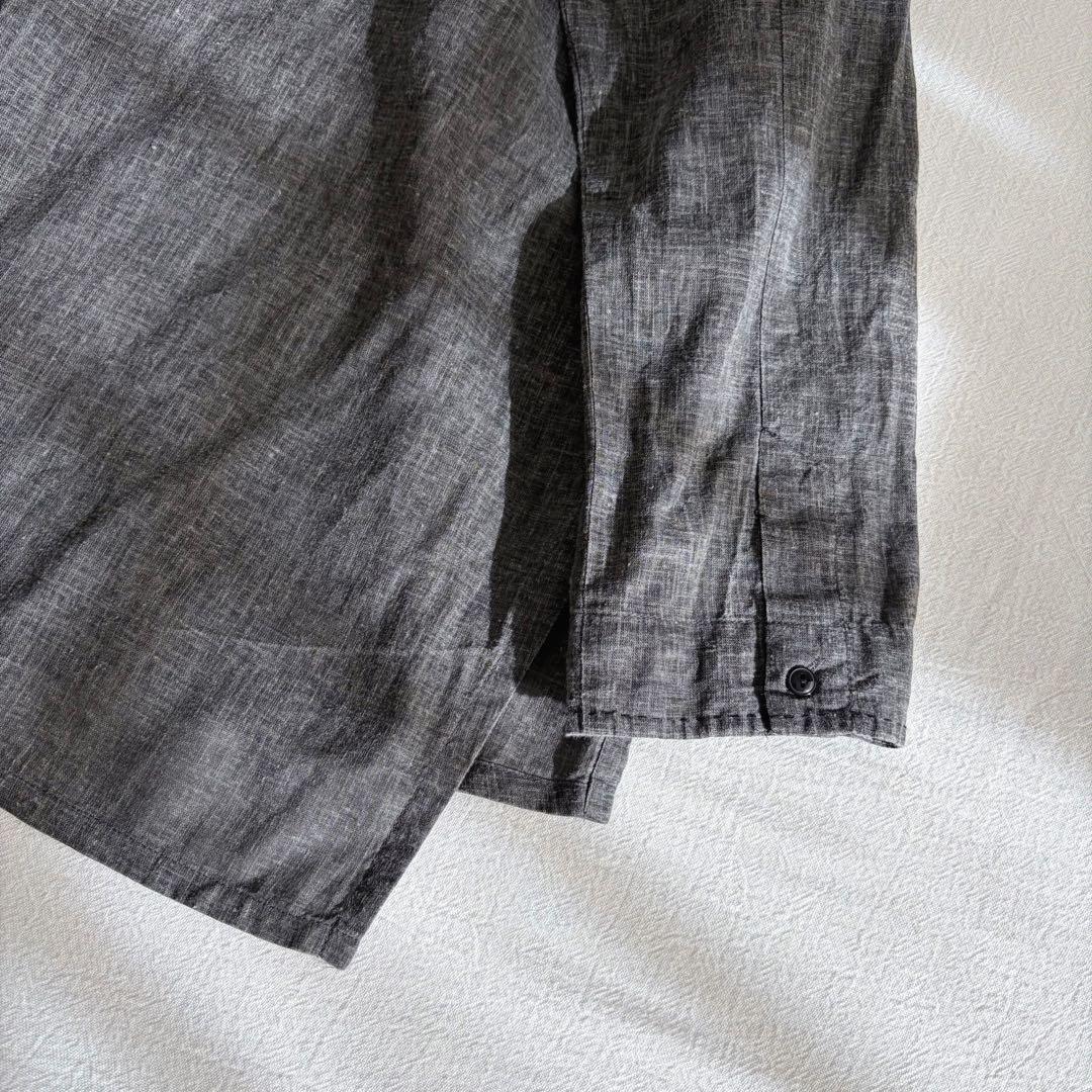 パドカレ pas de calais ▲∵コットンリネン　バンドカラーシャツ