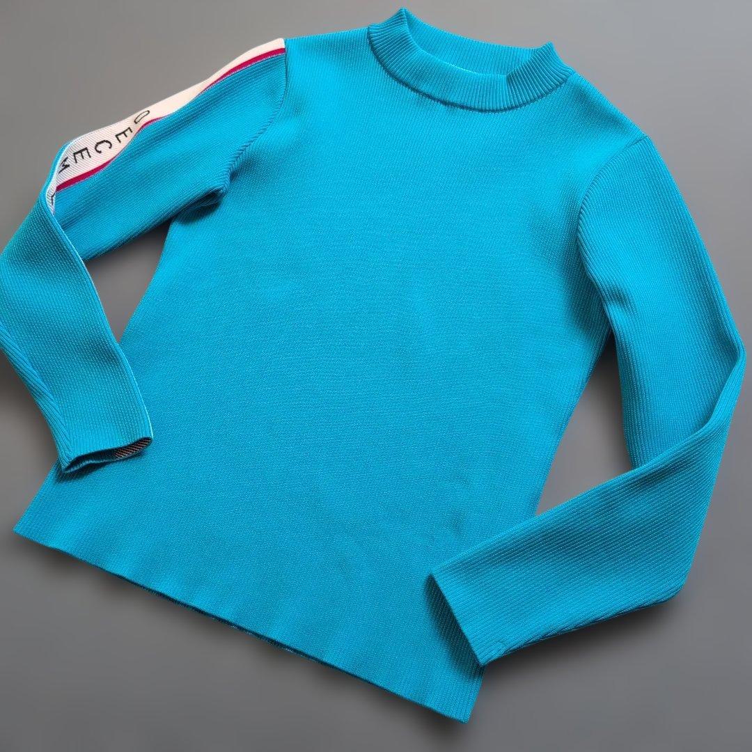 【美品】ディセンバーメイゴルフ　プリーツニットモックネック長袖サイドライン