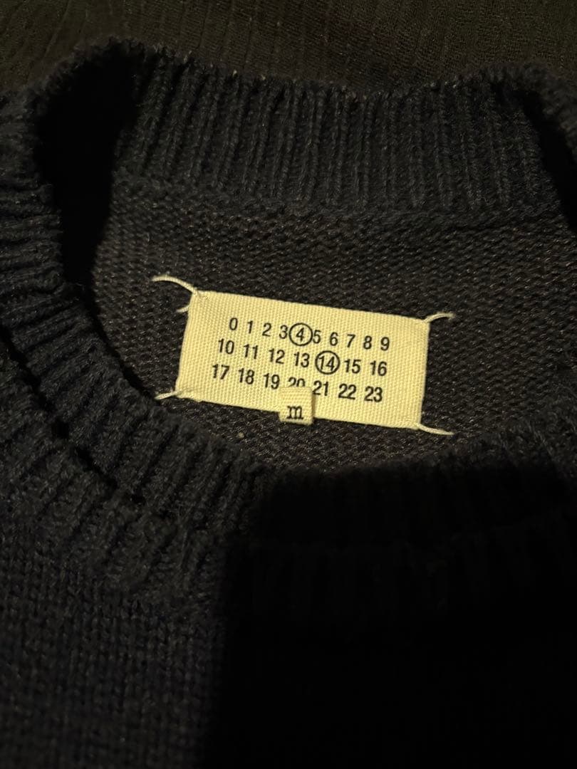 Maison Margiela 24AW エルボーパッチ ネイビー セーター M