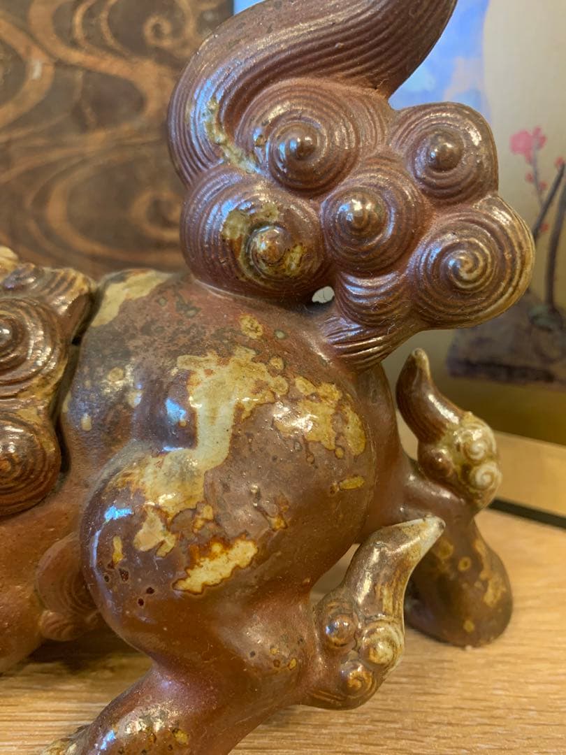 獅子　古備前　西村春湖　香炉 1客　古美術　大珍品