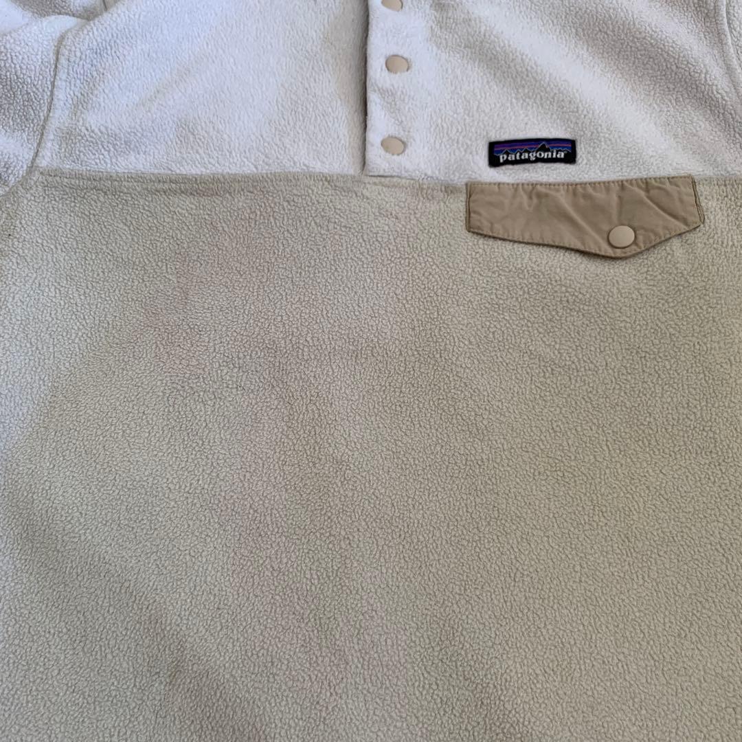 パタゴニア　シンチラ スナップT フリース　ベージュ　オフホワイト