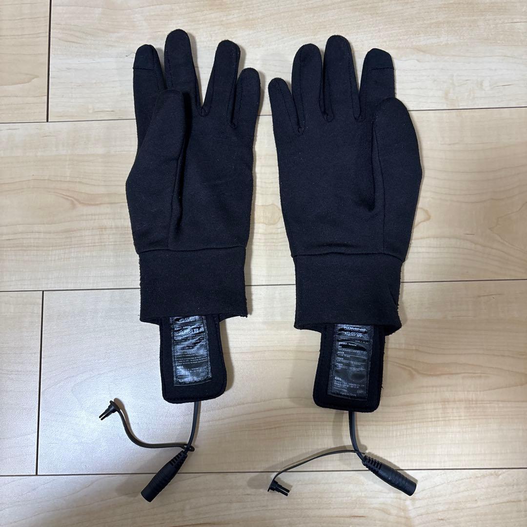 【3点セット】KOMINE 12V電熱ウェア一式(ジャケット/タイツ/グローブ)