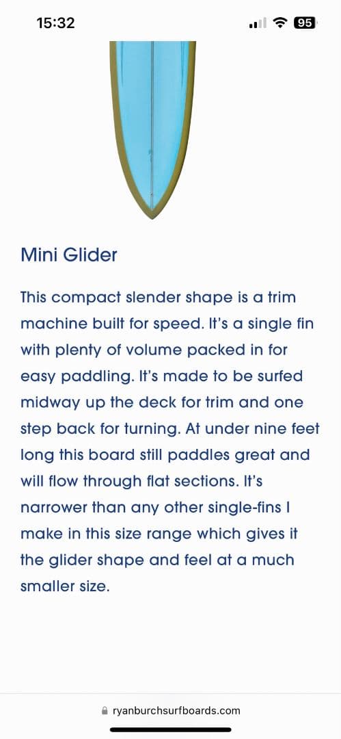 は*み様 RYAN BURCH MiniGlider 8.6 ライアンバーチ