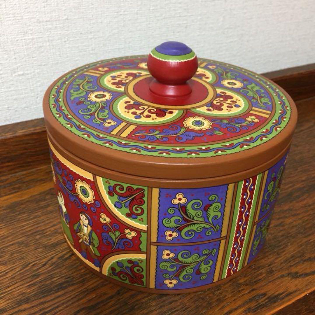 ロシア雑貨☆木製Box(大) 小物入れ オーナメント オリガ作 マトリョーシカ