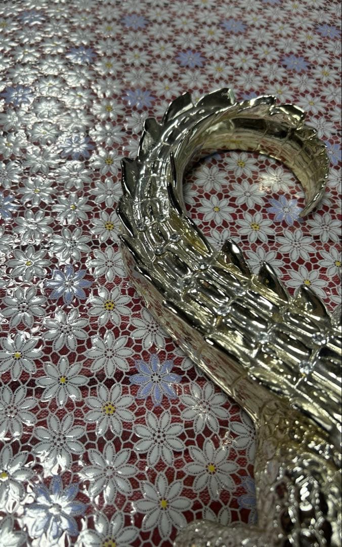 クロコダイル シルバー 置物