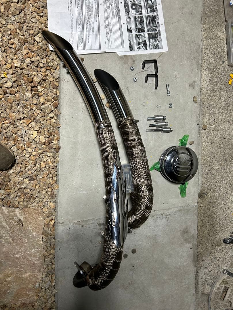 ガレージT&F ベントマフラー　と　エアクリーナのみ ドラックスター400用