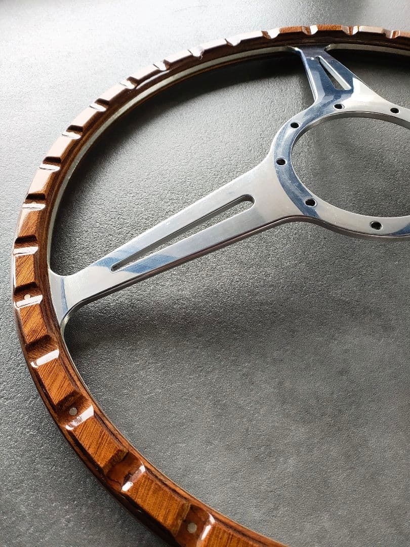 大径ウッド ステアリングホイール 　空冷VWバスに