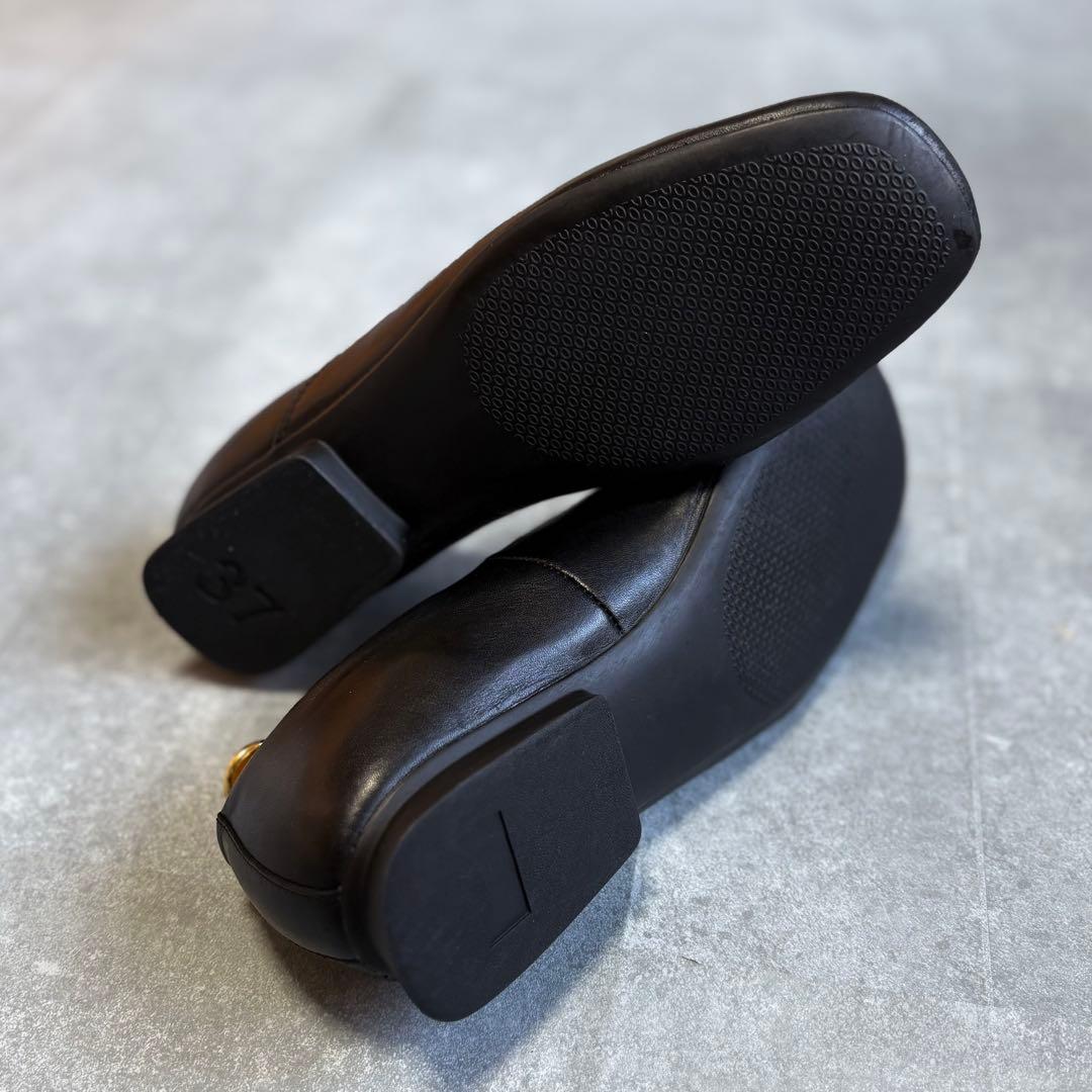 【美品】CAMPER カンペール レザー フラット パンプス 23.5cm 黒