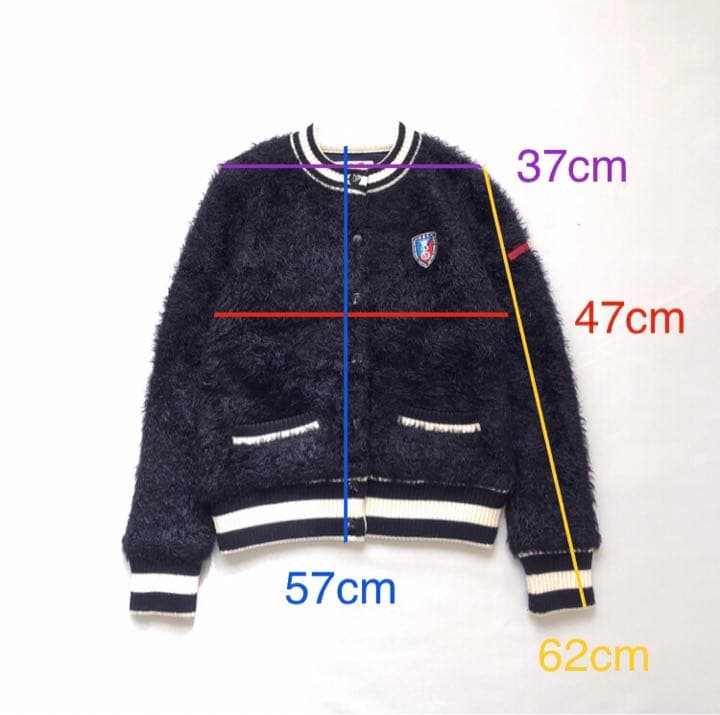 【PEARLY GATES】シャギーニットブルゾン ネイビー