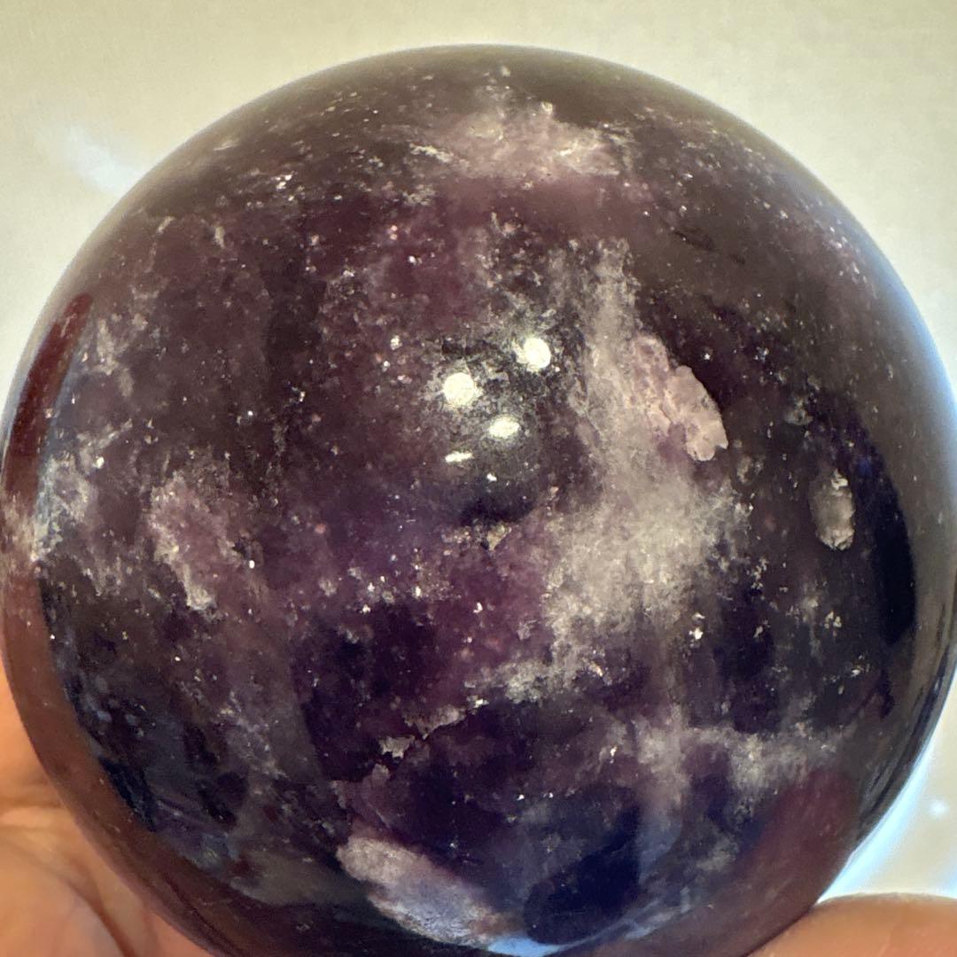 高品質 レピドライトシリカ共生スフィア♡BIGサイズ♡No.2536