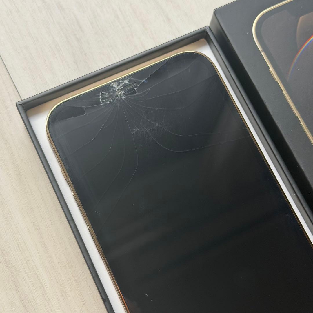 【SIMフリー】iPhone 12 Pro ゴールド 256GB 画面割れ