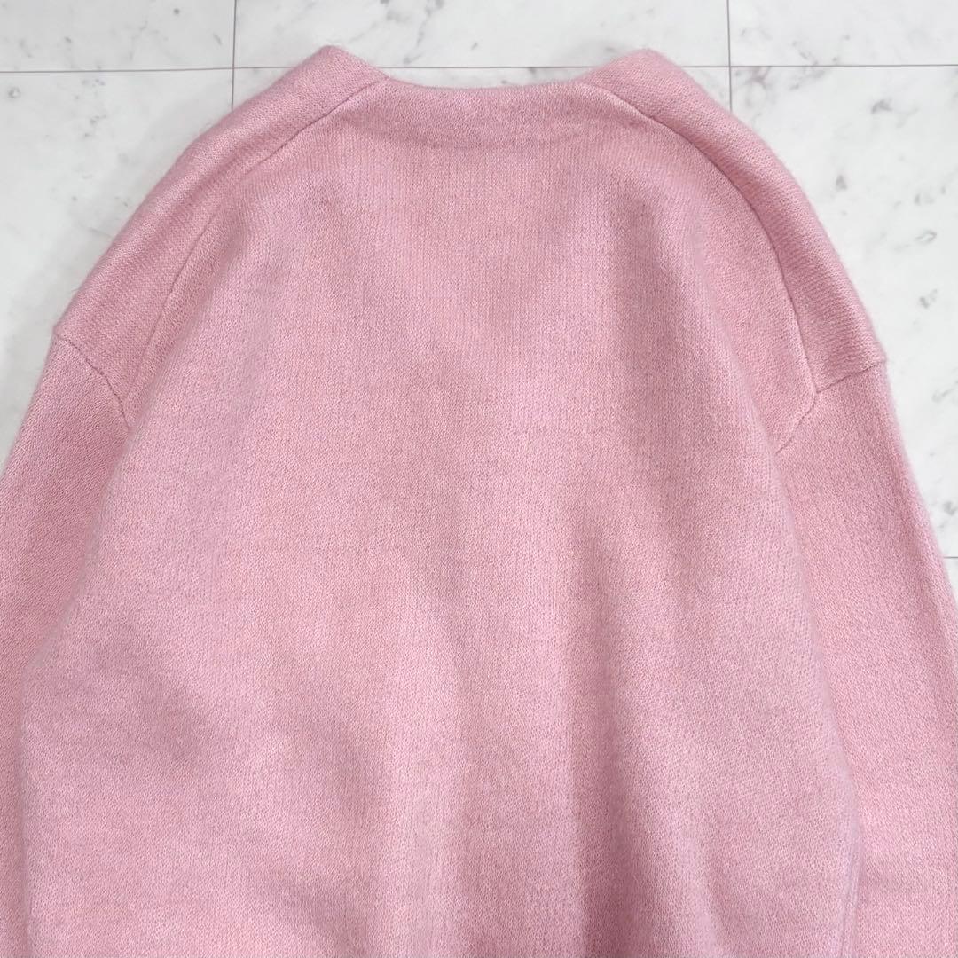 タグ付未使用✨ノーブル　モヘヤ 接結 ロングカーディガン　ピンク　ゆったり