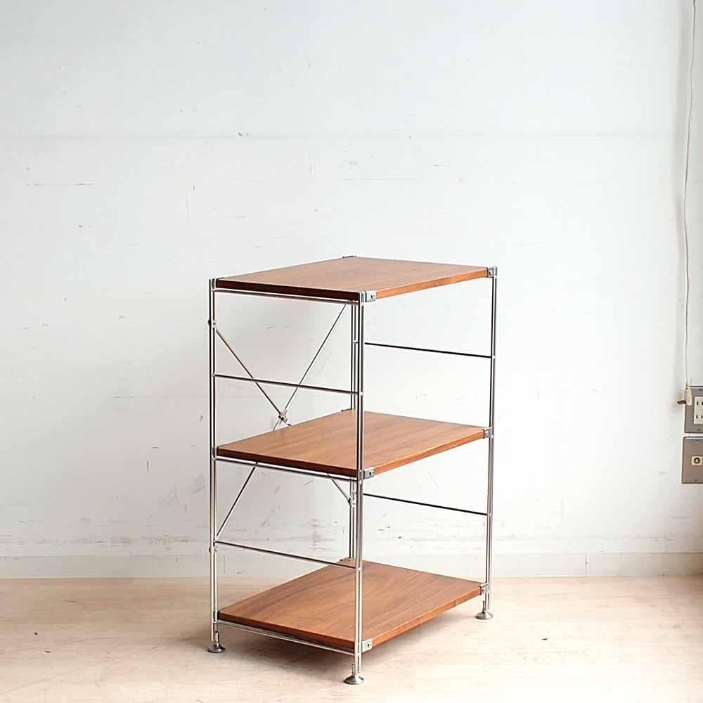 無印良品/MUJI ステンレスユニットシェルフ ウォールナット材 ZR24250