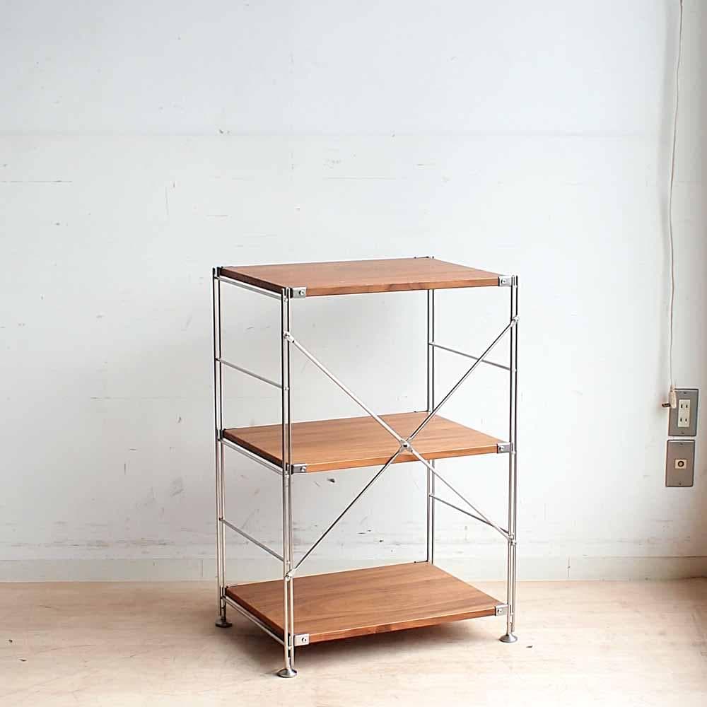 無印良品/MUJI ステンレスユニットシェルフ ウォールナット材 ZR24250