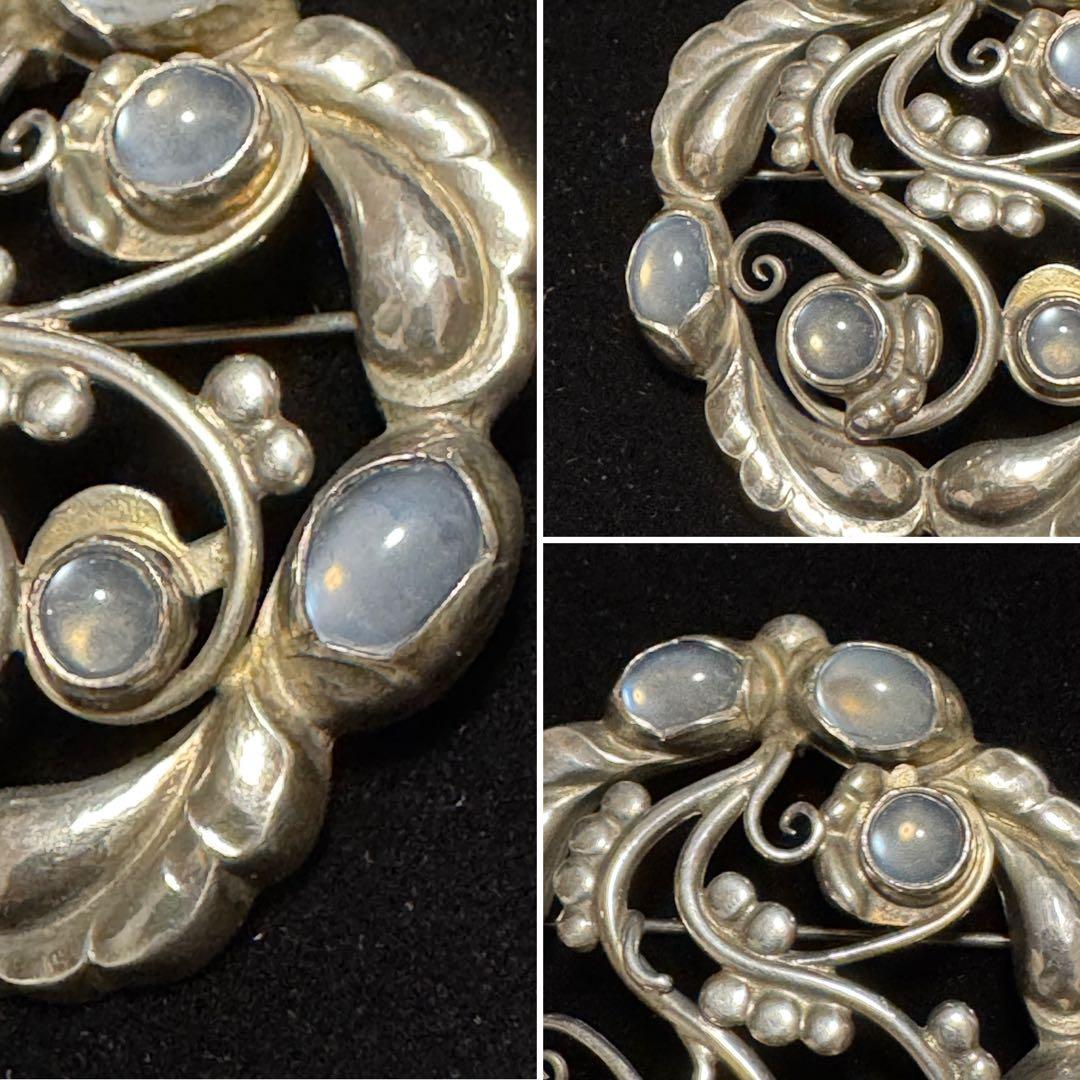 北欧ヴィンテージ GEROGブルームーンストーンブローチ