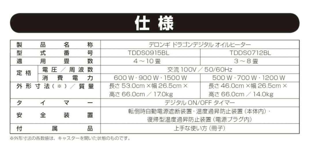 4〜10畳【デロンギ】オイルヒーター　節約　暖房　チャイルドロック　家電　防寒