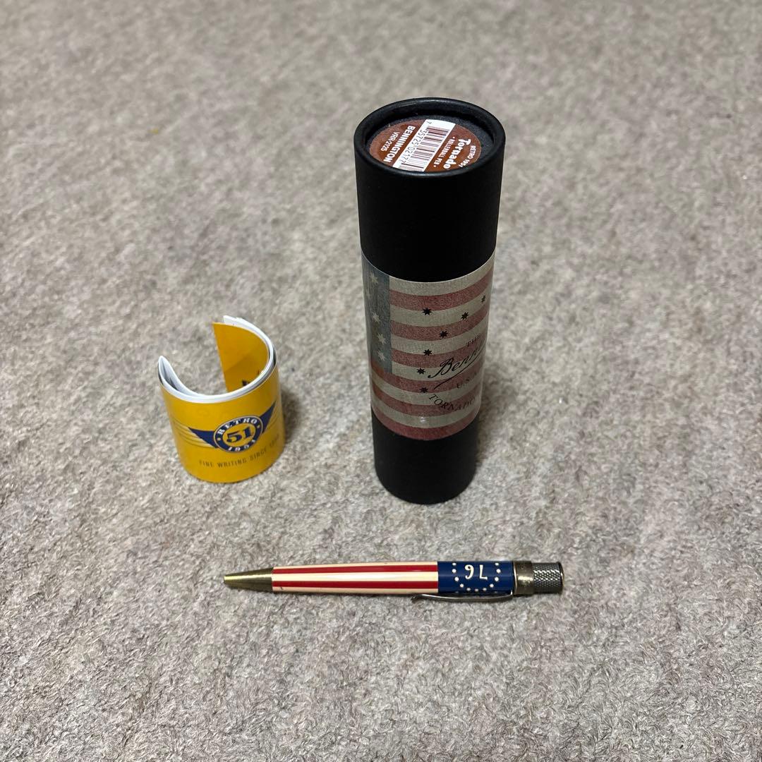 真鍮製　U.S.A.国旗ボールペン