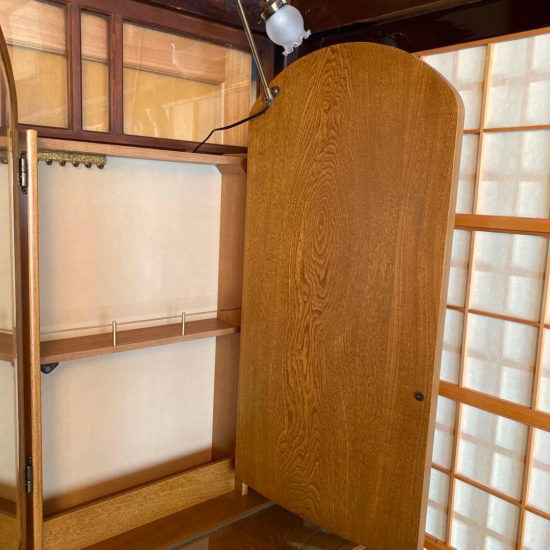 飛騨家具　ドレッサー　三面鏡　飛騨の匠　デザイン賞受賞